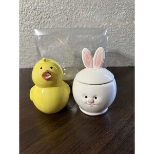 Easter milk and sugar set chick and bunny